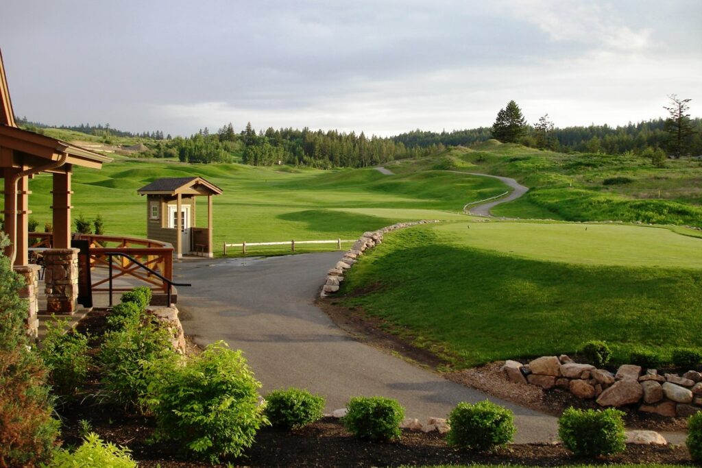 Predator Ridge Resort and Golf Course fairway in Okanagan British Columbia